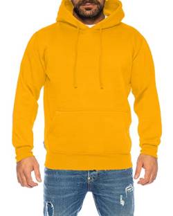 Raff &Taff Hoodie Kapuzenpullover Sweatshirt Sweater Pullover |S-10XL| Sport Alltag Freizeit|Premium Baumwolle Fleece Innenseite (RT-H-401-Senf- 8XL) von Raff&Taff