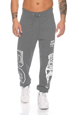 Raff & Taff Jogginghose Sweatpants Sporthose Bulldog Bodyguard aus hochwertiger Baumwollmischung (Anthrazit, 8XL) von Raff&Taff