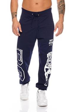 Raff & Taff Jogginghose Sweatpants Sporthose Bulldog Bodyguard aus hochwertiger Baumwollmischung (Dunkelblau, S=44/46) von Raff&Taff