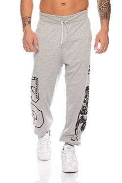 Raff & Taff Jogginghose Sweatpants Sporthose Bulldog Bodyguard aus hochwertiger Baumwollmischung (Hellgrau, 6XL) von Raff&Taff