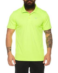 Raff & Taff Polo Shirt Fitness Shirt hochwertiges Atmungaktives Funktionsshirt T-Shirt Freizeit Shirt (Apfelgrün, XL) von Raff&Taff
