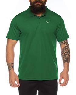 Raff & Taff Polo Shirt Fitness Shirt hochwertiges Atmungaktives Funktionsshirt T-Shirt Freizeit Shirt (Grün, 3XL) von Raff&Taff