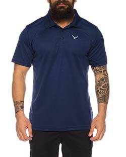 Raff & Taff Polo Shirt Fitness Shirt hochwertiges Atmungaktives Funktionsshirt T-Shirt Freizeit Shirt (Nevi, S) von Raff&Taff