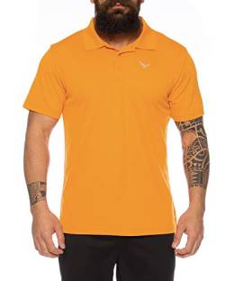 Raff & Taff Polo Shirt Fitness Shirt hochwertiges Atmungaktives Funktionsshirt T-Shirt Freizeit Shirt (Senf, 4XL) von Raff&Taff