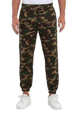 Raff&Taff Sporthose Sweatpants Pyjamas Übergrößen Funktionshose Trainingshose Jogginghose | Premium Baumwolle (RT-T-405-Cam.Woodland -6XL) von Raff&Taff