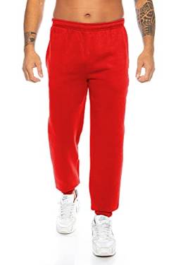 Raff&Taff Sporthose Sweatpants Pyjamas Übergrößen Funktionshose Trainingshose Jogginghose | Premium Baumwolle (RT-T-405-Rot-9XL) von Raff&Taff