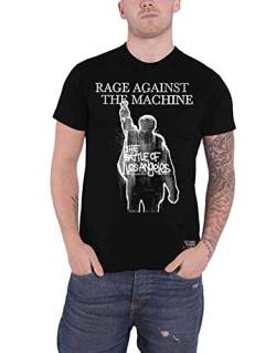 Rage Against The Machine Album Cover Männer T-Shirt schwarz L 100% Baumwolle Band-Merch, Bands von Rage Against The Machine