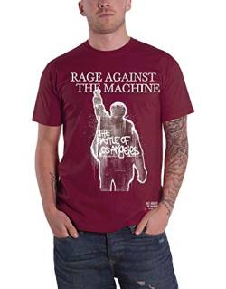 Rage Against The Machine 'BOLA Album Cover' (Maroon) T-Shirt (small) von Rage Against The Machine