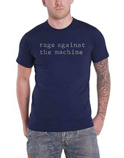 Rage Against The Machine T Shirt Original Logo Nue offiziell Herren Navy Blau L von Rage Against The Machine