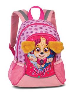 Paw Patrol Kinder Jungen Mädchen Rucksack Kinderrucksack mit tollem Skye Motiv mit Schlappohren (632) mit Hauptfach und Nebenfach Getränkenetz, 35 x 27 x 15 cm, pink von Ragusa-Trade