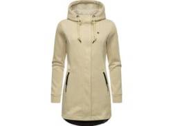 Kapuzensweatjacke RAGWEAR "Letti Bonded" Gr. XXXL (46), beige (ecru) Damen Sweatjacken von Ragwear