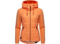 Outdoorjacke RAGWEAR "Lucinda" Gr. M (38), orange (pfirsich) Damen Jacken Outdoorjacken Steppjacke aus modernem Materialmix mit Kapuze von Ragwear