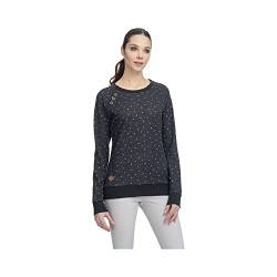 Ragwear DARIA DOTS Damen Frauen Sweatshirt,Pullover,Pulli,sportlicher Sweater,Hoodie,Rundausschnitt,Grau,S von Ragwear