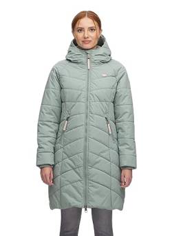 Ragwear DIZZIE COAT Damen Frauen Mantel,Parka,Steppmantel,lange Jacke,Stehkragen,wasserdicht,Grün,L von Ragwear