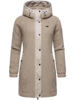 Ragwear Damen Fleecejacke Kurze Teddyfleece-Jacke warm mit Kapuze Cousy Bone24 Gr. XS von Ragwear