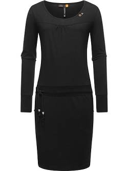 Ragwear Damen Langarm-Kleid Jersykleid kurz Penellope Black Gr. XL von Ragwear