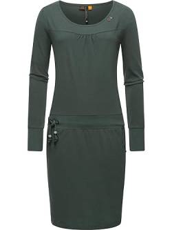Ragwear Damen Langarm-Kleid Jersykleid kurz Penellope Dark Green Gr. XXL von Ragwear