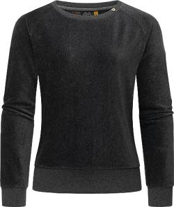 Ragwear Damen Pullover Sweatshirt in Cord-Optik Johanka Velvet Dark Grey Gr. L von Ragwear