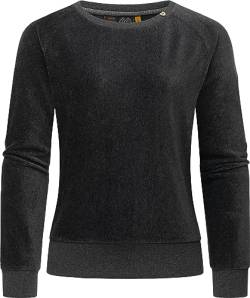 Ragwear Damen Pullover Sweatshirt in Cord-Optik Johanka Velvet Dark Grey Gr. XL von Ragwear