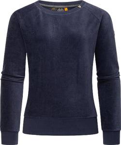 Ragwear Damen Pullover Sweatshirt in Cord-Optik Johanka Velvet Navy Gr. L von Ragwear