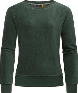 Ragwear Damen Pullover Sweatshirt in Cord-Optik Johanka Velvet Pine Green Gr. XL von Ragwear