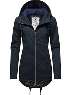 Ragwear Damen Übergangsjacke leichte Jacke Kurzmantel mit Verstellbarer Kapuze Zuzka Navy23 Gr. XS von Ragwear