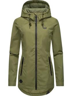 Ragwear Damen Übergangsjacke leichte Jacke Kurzmantel mit Verstellbarer Kapuze Zuzka Olive024 Gr. L von Ragwear