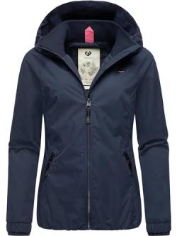 Ragwear Damen Übergangsjacke leichte Jacke kurz mit Kapuze Dizzie Navy024 Gr. L von Ragwear