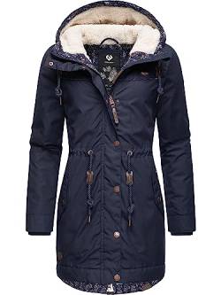 Ragwear Damen Wintermantel Warmer Parka lang mit Kapuze YM-Canny Navy022 Gr. 5XL von Ragwear