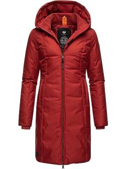 Ragwear Damen Wintermantel Warmer Steppmantel lang mit Kapuze Amarri Red23 Gr. 6XL von Ragwear