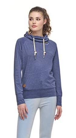 Ragwear FUGE Damen Frauen Kapuzenpulli,Kapuzenpullover,Hoodie,Pullover mit Kapuze,Regular Fit,Blau,XS von Ragwear