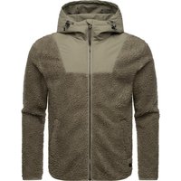 Ragwear Fleecejacke Adar Angesagte Herren Plüschjacke mit hohem Kragen von Ragwear