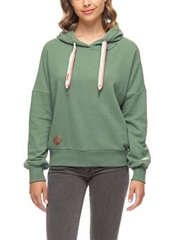 Ragwear GOBBY Damen Frauen Kapuzenpulli,Kapuzenpullover,Hoodie,Pullover mit Kapuze,Regular Fit,Green (5023),S von Ragwear