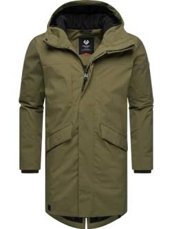 Ragwear Herren Parka Übergangsmantel Regenmantel wasserdicht mit Kapuze Zalle Olive Gr. M von Ragwear