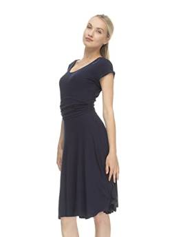 Ragwear IVONE SOLID Damen Frauen Kurzarmkleid,Kleid,Freizeitkleid,Sommerkleid,Shirtkleid,Kurzarm,Gummizug,Blau,XL von Ragwear