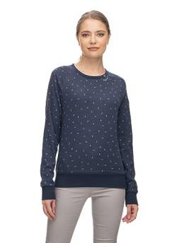 Ragwear JOHANKA Triangles Damen Frauen Pullover Rundhals,Sweater,Sweatshirt,sportlicher Sweater,Hoodie,Rundausschnitt,Blau,L von Ragwear