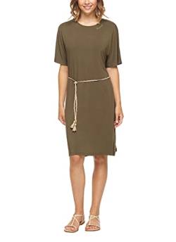 Ragwear KASS Damen Frauen Kurzarmkleid,Kleid,Freizeitkleid,Sommerkleid,Shirtkleid,Kurzarm,Taillengürtel,Regular Fit,Olive (5031),L von Ragwear