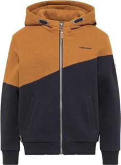 Ragwear Kinder Jungen Sweatjacke Kapuzenjacke Jowell mit Reißverschluss und Seitentaschen Sweat Gr. 128-170 (DE/NL/SE/PL, Numerisch, 140, Regular, Cinnamon-Navy) von Ragwear