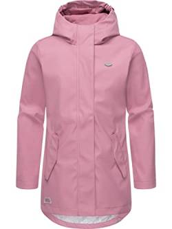 Ragwear Kinder Mädchen Übergangsjacke Regenmantel wasserdicht lang leicht gefüttert mit Kapuze Marjanka II Dusty Pink Gr. 164 von Ragwear