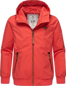 Ragwear Kinder Mädchen Übergangsjacke leichte Jacke kurz mit Kapuze Kristla II Red Gr. 152 von Ragwear