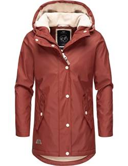 Ragwear Kinder Mädchen Wintermantel Regenjacke wasserdicht gefüttert mit Kapuze Marjanka Chili Red Gr. 128 von Ragwear