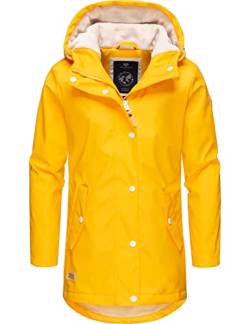 Ragwear Kinder Mädchen Wintermantel Regenjacke wasserdicht gefüttert mit Kapuze Marjanka Yellow Gr. 128 von Ragwear