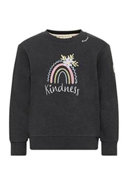 Ragwear Mädchen Sweatshirt Rundhals Evka Print Organic o´Neck Sweater Pullover mit Regenbogen Print aus Bio Baumwolle (DE/NL/SE/PL, Numerisch, 152, Regular, Dark Grey) von Ragwear