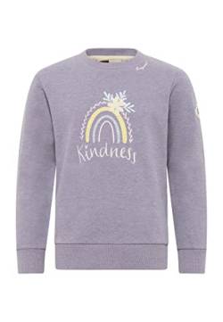 Ragwear Mädchen Sweatshirt Rundhals Evka Print Organic o´Neck Sweater Pullover mit Regenbogen Print aus Bio Baumwolle (DE/NL/SE/PL, Numerisch, 152, Regular, Lilac) von Ragwear