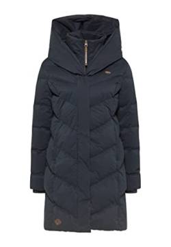 Ragwear NATALKA Damen Frauen Mantel,Parka,Steppmantel,lange Jacke,Stehkragen,wasserdicht,Blau,XL von Ragwear