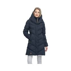 Ragwear NATALKA Damen Frauen Mantel,Parka,Steppmantel,lange Jacke,Stehkragen,wasserdicht,Blau,XXL von Ragwear