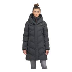 Ragwear NATALKA Damen Frauen Mantel,Parka,Steppmantel,lange Jacke,Stehkragen,wasserdicht,Grün,XXL von Ragwear