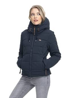 Ragwear NOVVA Damen Frauen Jacke,Winterjacke mit Kapuze,Steppjacke,wasserdicht,Blau,XL von Ragwear