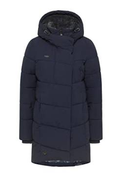 Ragwear PAVLA Damen Frauen Mantel,Parka,Steppmantel,lange Jacke,Stehkragen,wasserdicht,Blau,XL von Ragwear