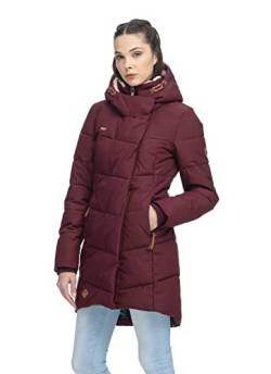 Ragwear PAVLA Damen Frauen Mantel,Parka,Steppmantel,lange Jacke,Stehkragen,wasserdicht,Rot,L von Ragwear